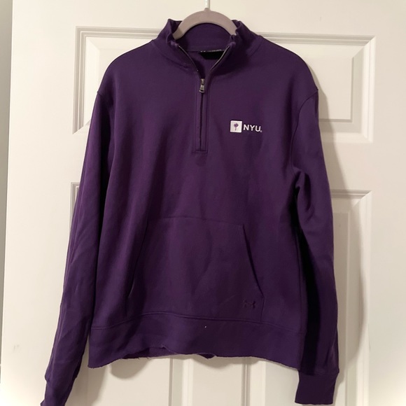 NWOT Under Armour New York University Purple 1/4 Zip - Picture 1 of 4